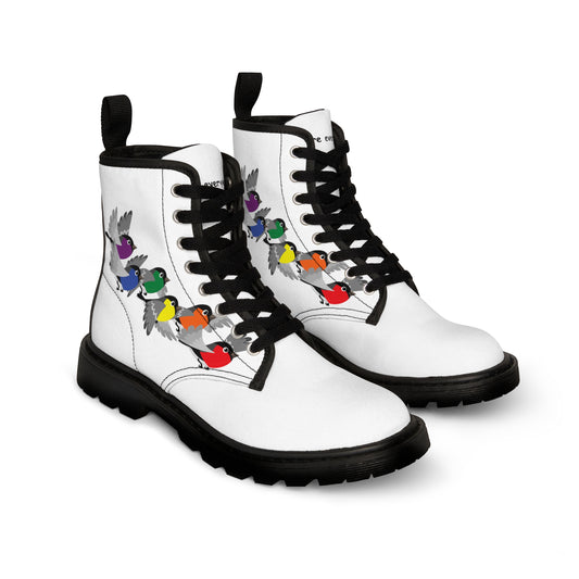 Rainbow Birds Pride Canvas Boots